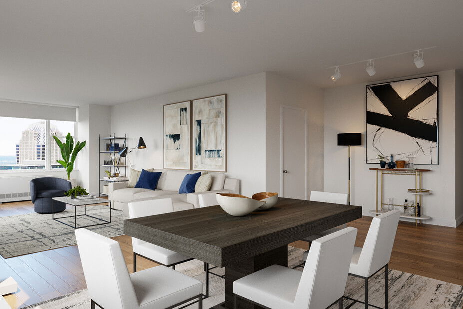Chic Modern Living & Dining Room Design | Decorilla