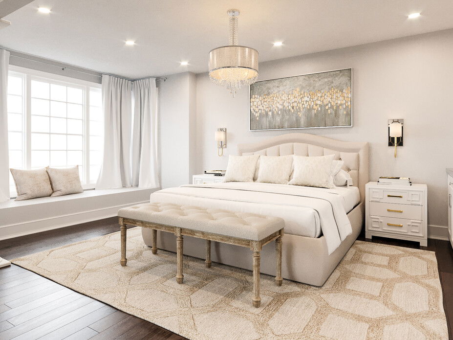 transitional bedroom chandelier