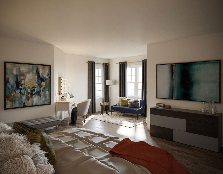 Online Designer Bedroom 3D Model