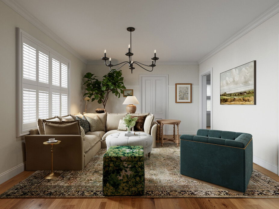 Modern Victorian Family Room Design Decorilla