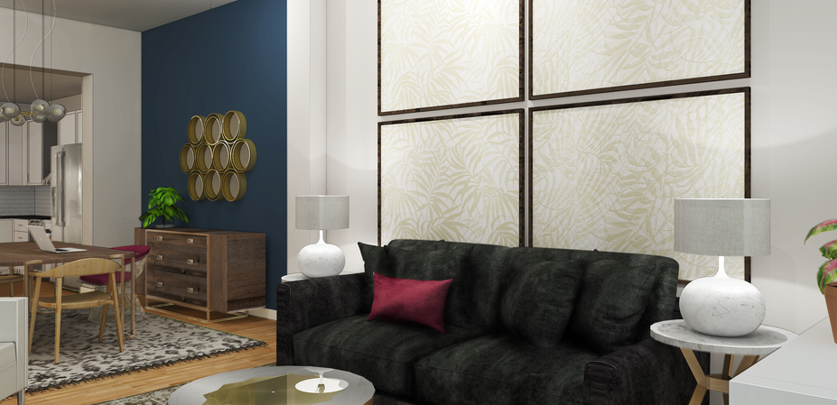 Online Designer Combined Living/Dining 3D Model