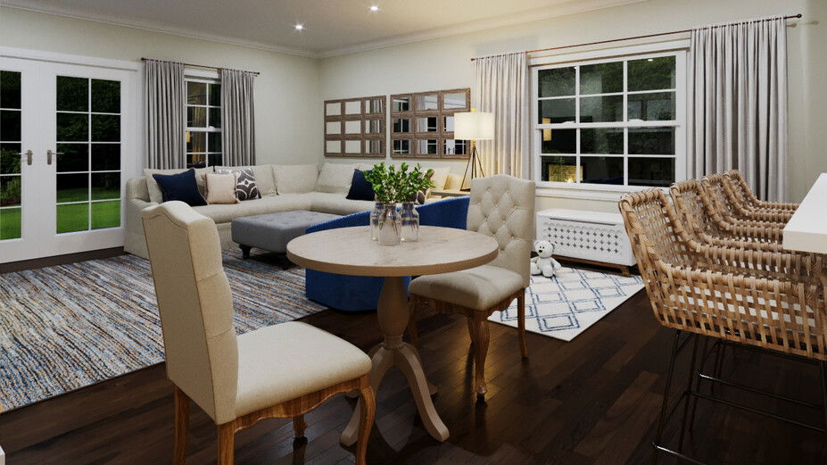Online Designer Combined Living/Dining 3D Model