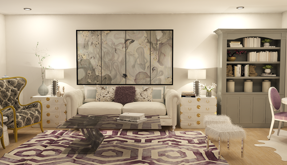 Online Designer Combined Living/Dining 3D Model