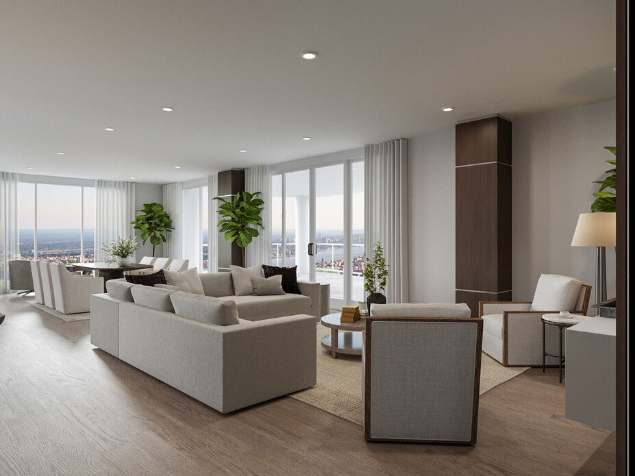 Classic Contemporary Living & Dining Room | Decorilla