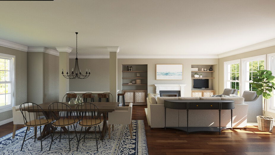 Online Designer Combined Living/Dining 3D Model