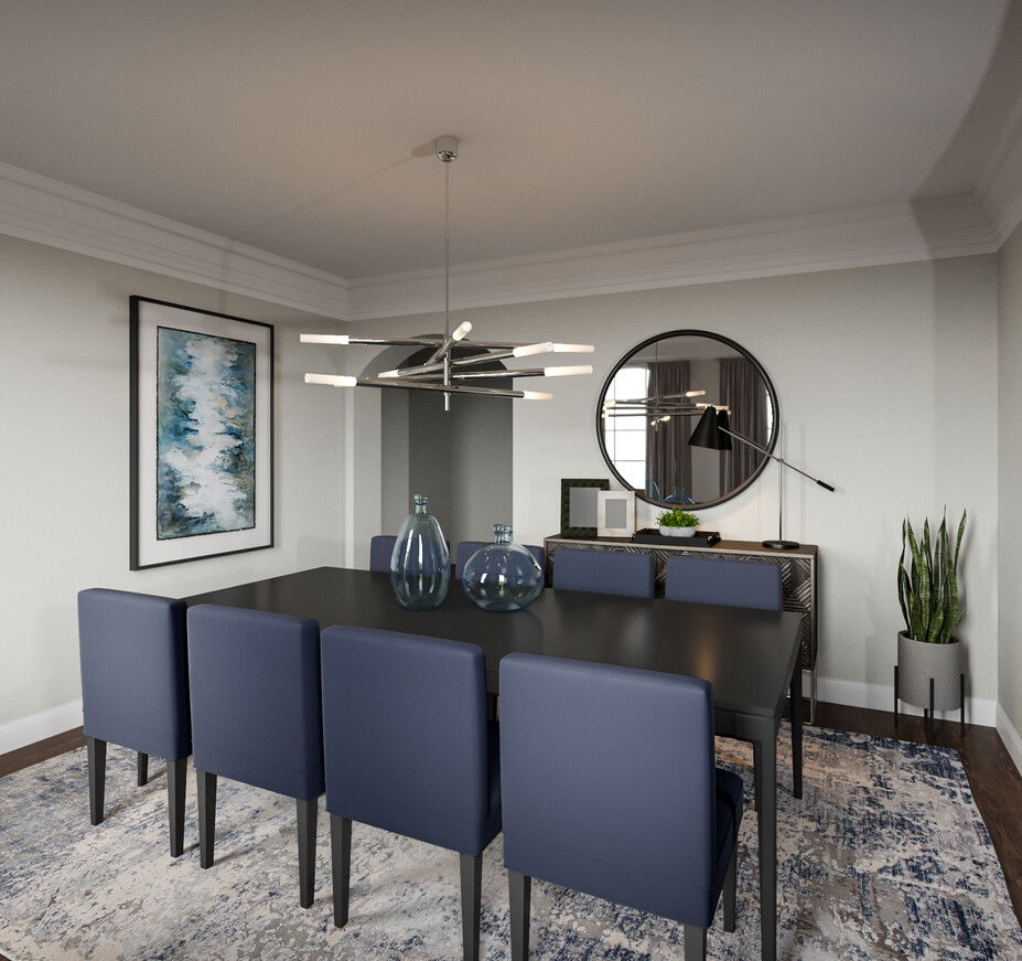 Glam and Modern Abstract Dining Room Decorilla