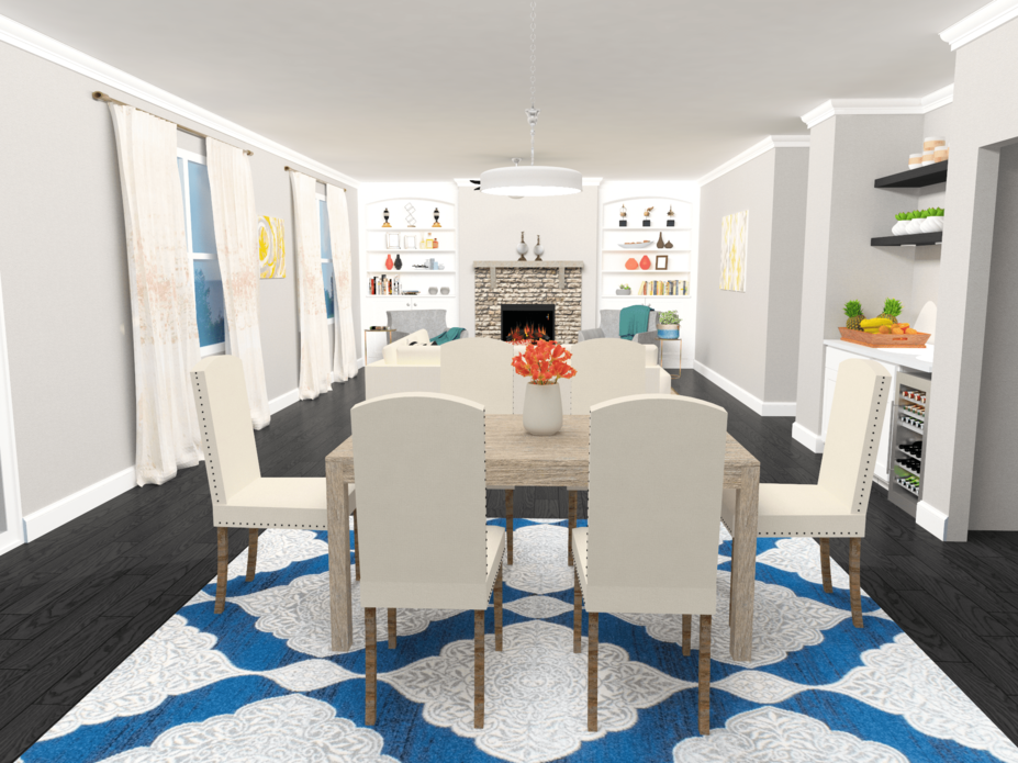 Online Designer Combined Living/Dining 3D Model