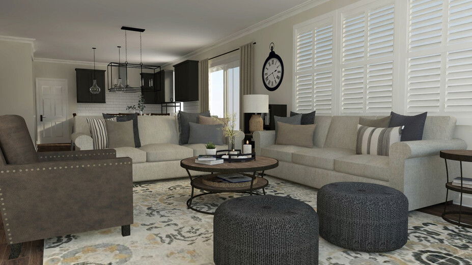 Online Designer Combined Living/Dining 3D Model