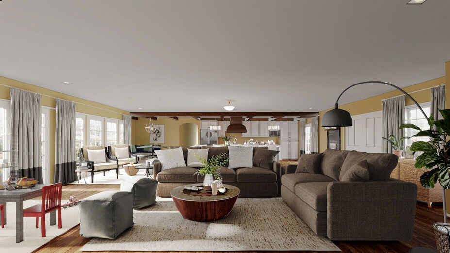 Online Designer Combined Living/Dining 3D Model