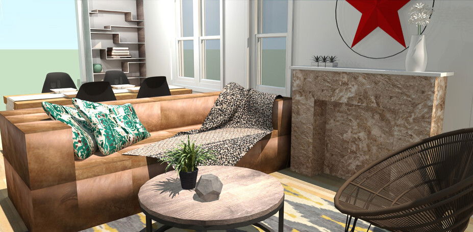 Online Designer Combined Living/Dining 3D Model