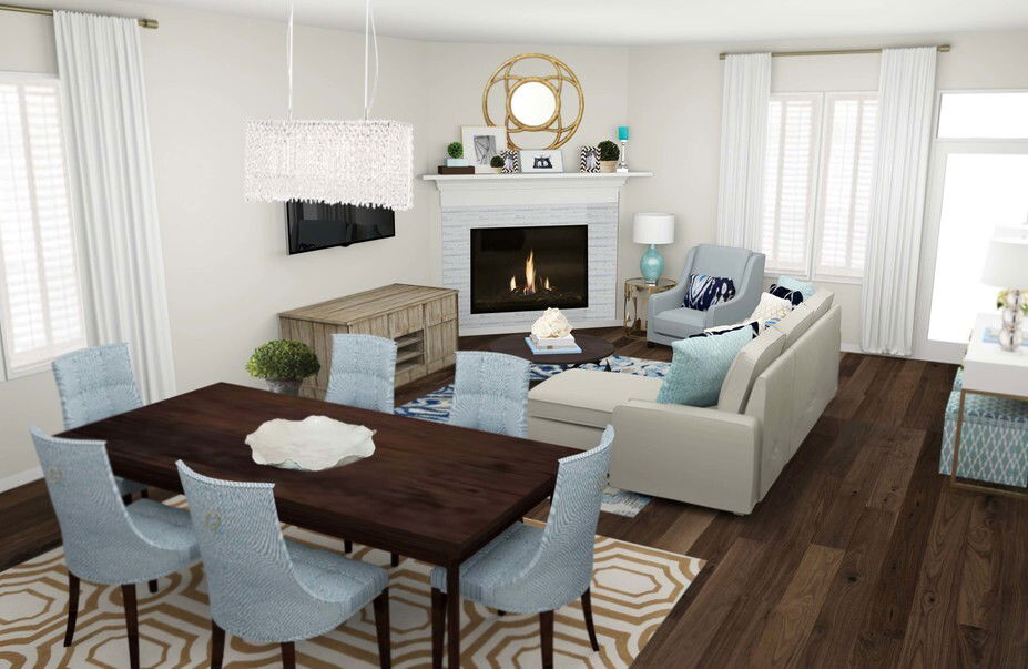 Online Designer Combined Living/Dining 3D Model