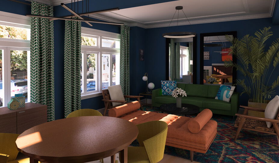 Online Designer Combined Living/Dining 3D Model