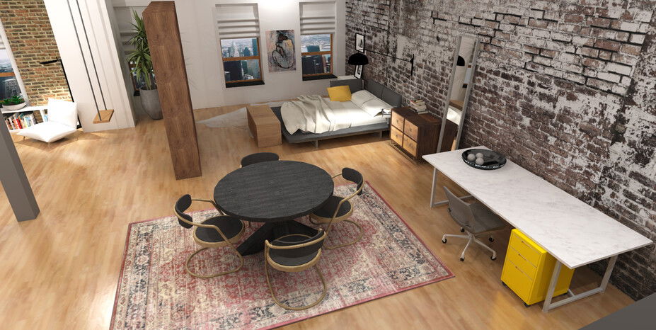 Online Designer Bedroom 3D Model