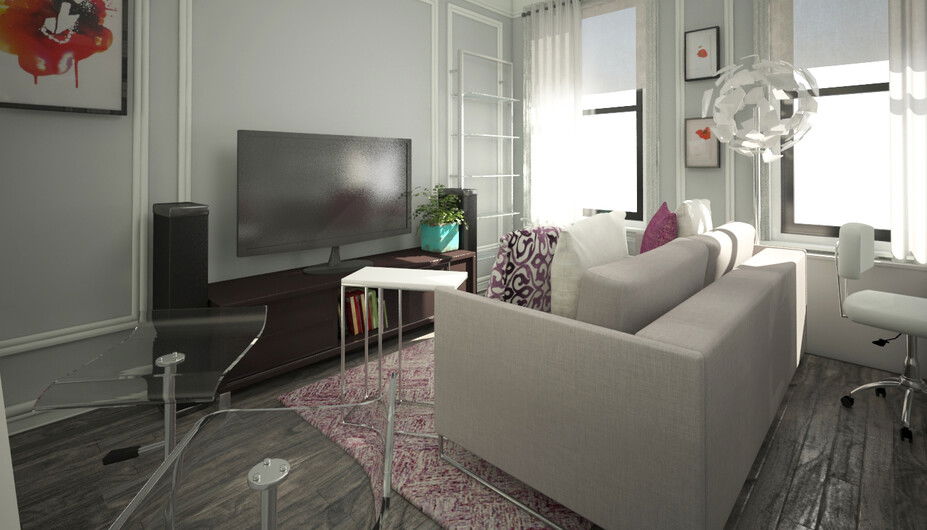 Online Designer Combined Living/Dining 3D Model