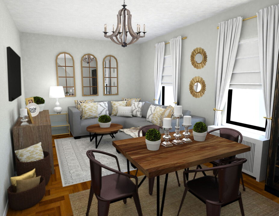 Online Designer Combined Living/Dining 3D Model