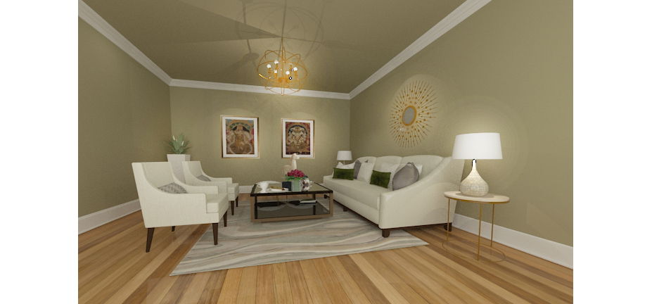 Online Designer Combined Living/Dining 3D Model