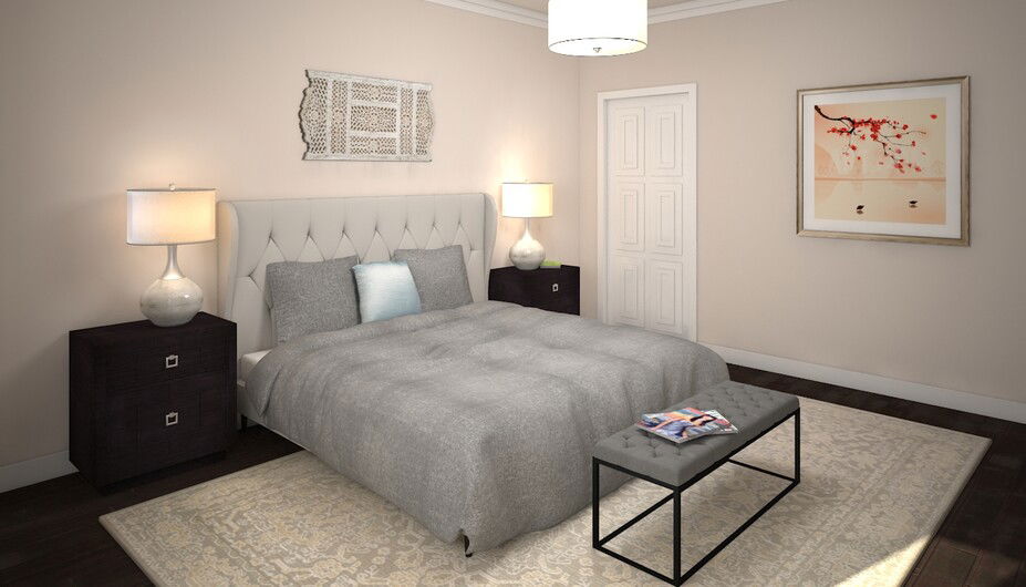 Online Designer Bedroom 3D Model