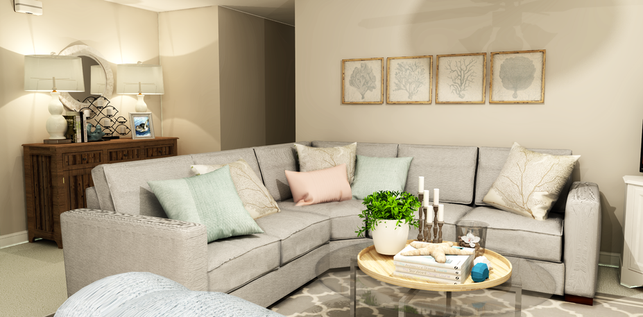 Online Designer Combined Living/Dining 3D Model