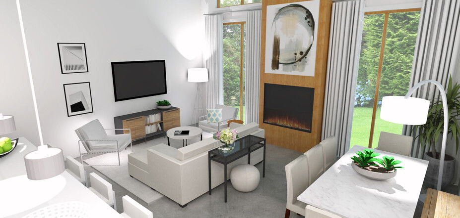 Online Designer Combined Living/Dining 3D Model