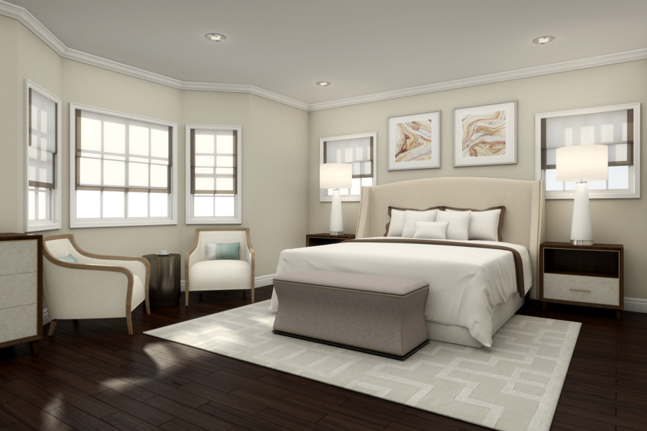 Online Designer Bedroom 3D Model