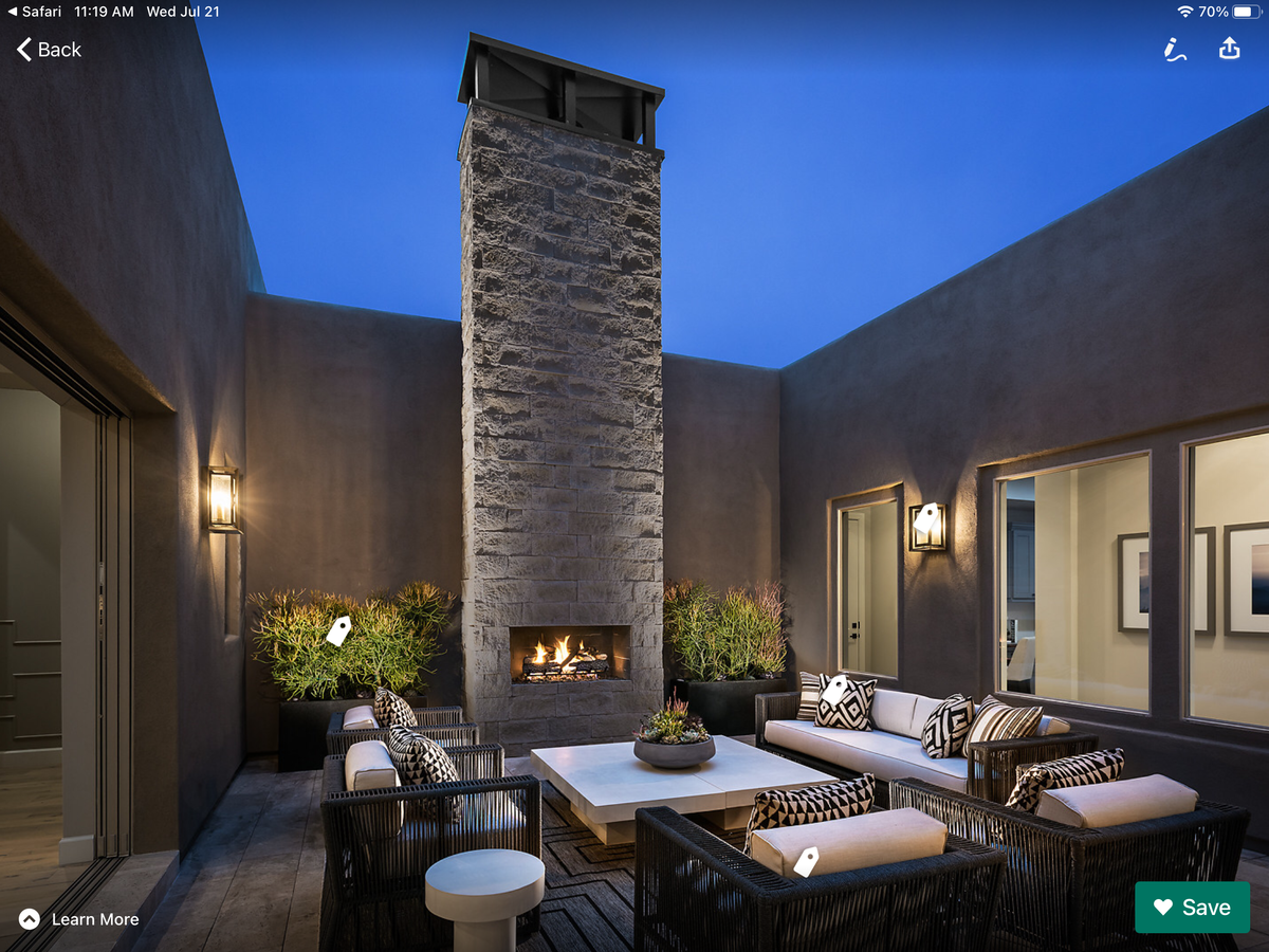 Bluestone Patio with Fireplace & Covered Porch | Decorilla