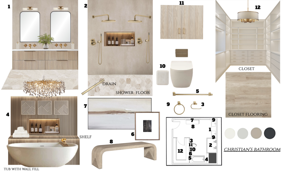 Serene Modern Elegance Bathroom Design  Kamila A. Moodboard 2 thumb