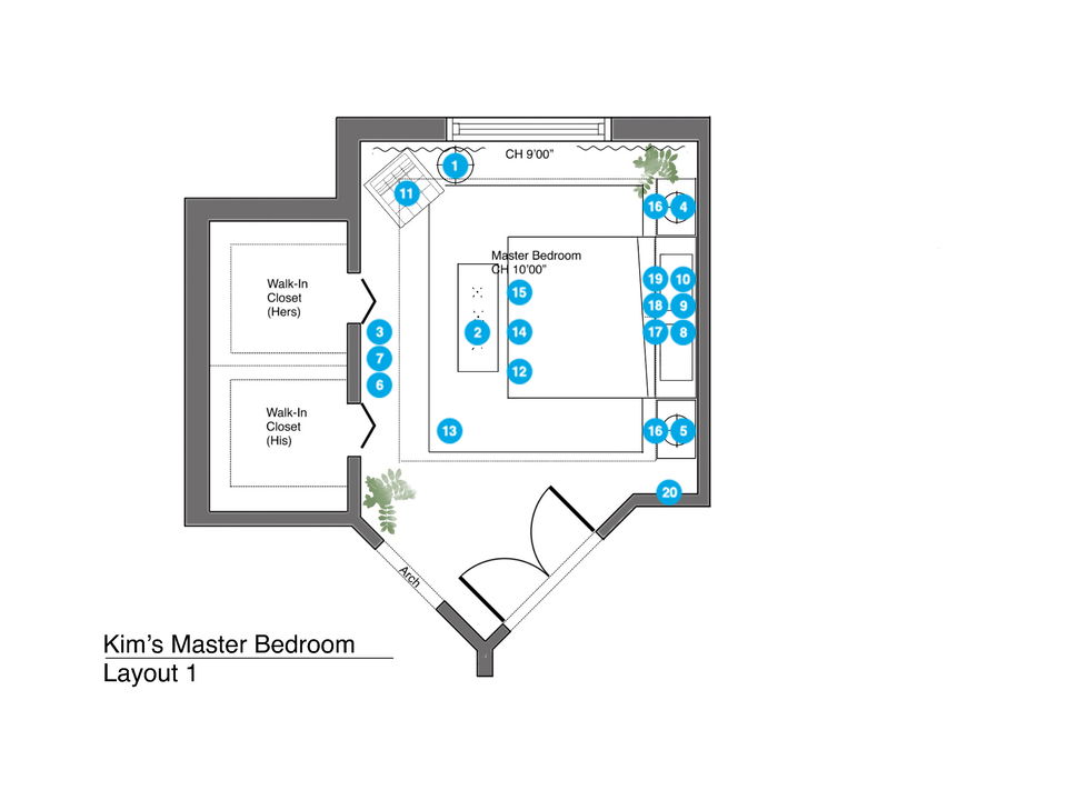 Online Designer Bedroom Floorplan