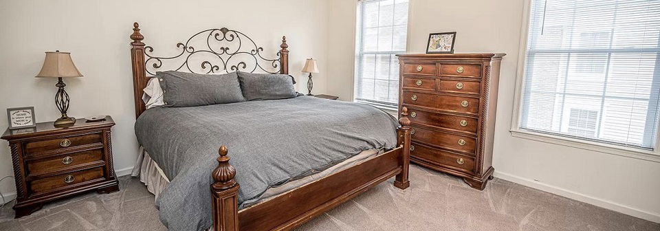 Calm Transitional Bedroom & Dining Room Project- Before Photo