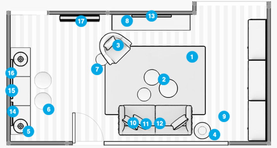 Online Designer Living Room Floorplan