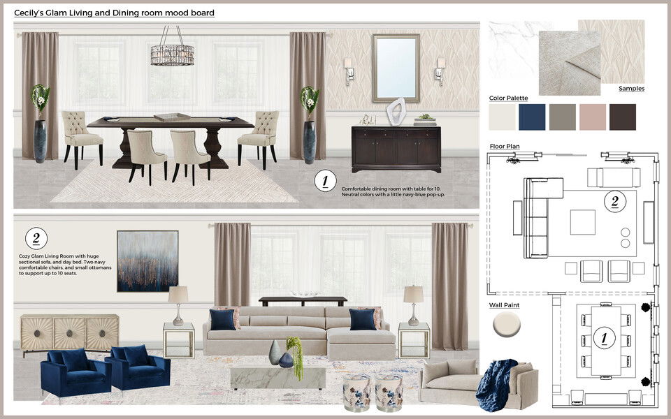 Subtle Glam Combined Living and Dining Room Transformation Rajna S. Moodboard 2 thumb