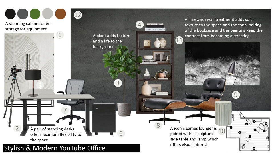 Diseño del hogar para el estudio de YouTube Drew F. Moodboard 1 thumb