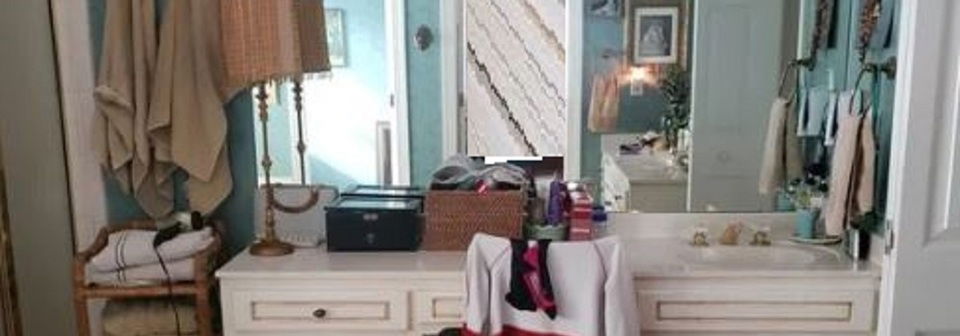 Remodelación de baño en blanco y negro de estilo transitional - Foto antes