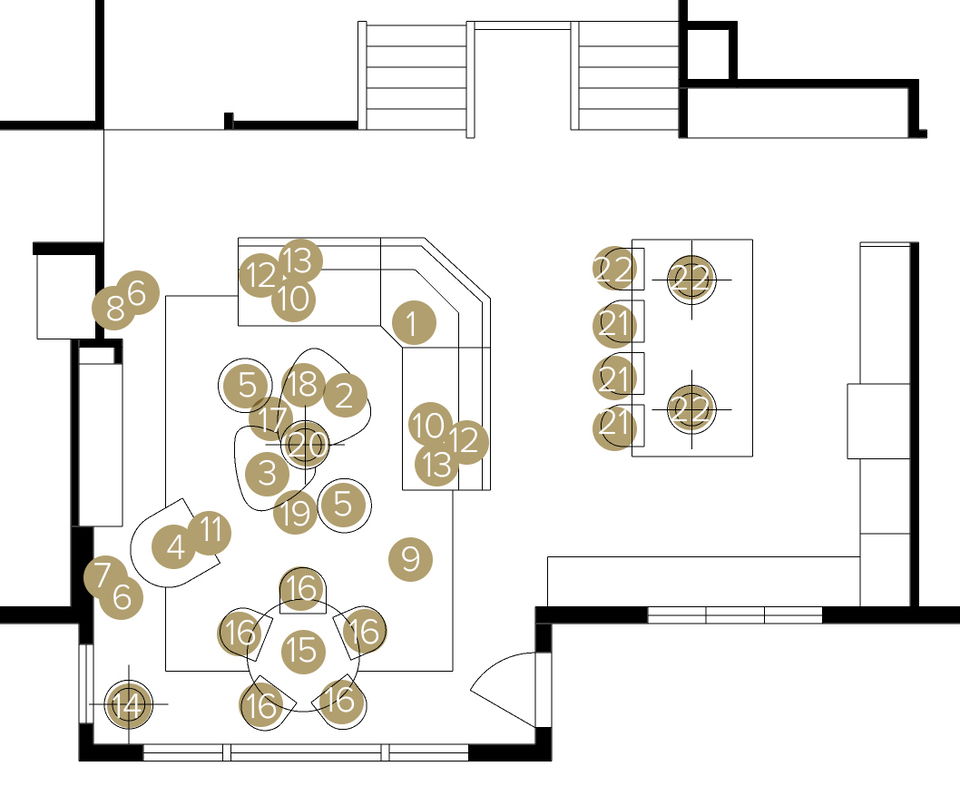 Online Designer Combined Living/Dining Floorplan
