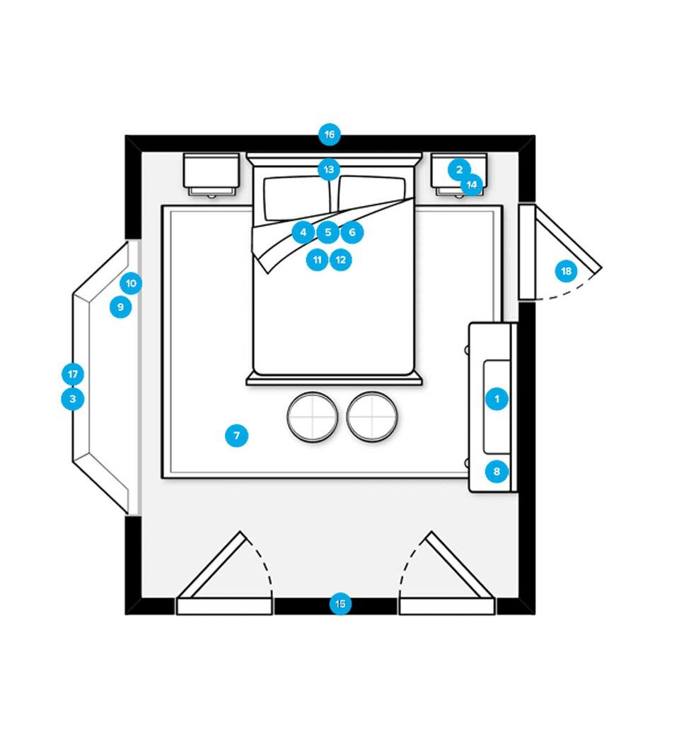 Online Designer Bedroom Floorplan