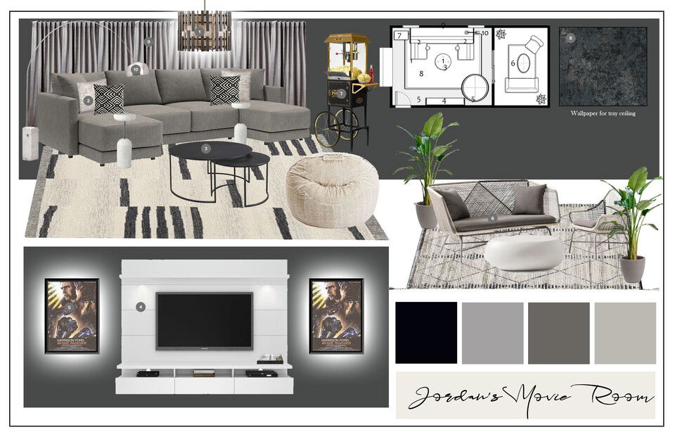 Diseño de Cine en Casa Luxe Casey H. Tablero de Inspiración 2