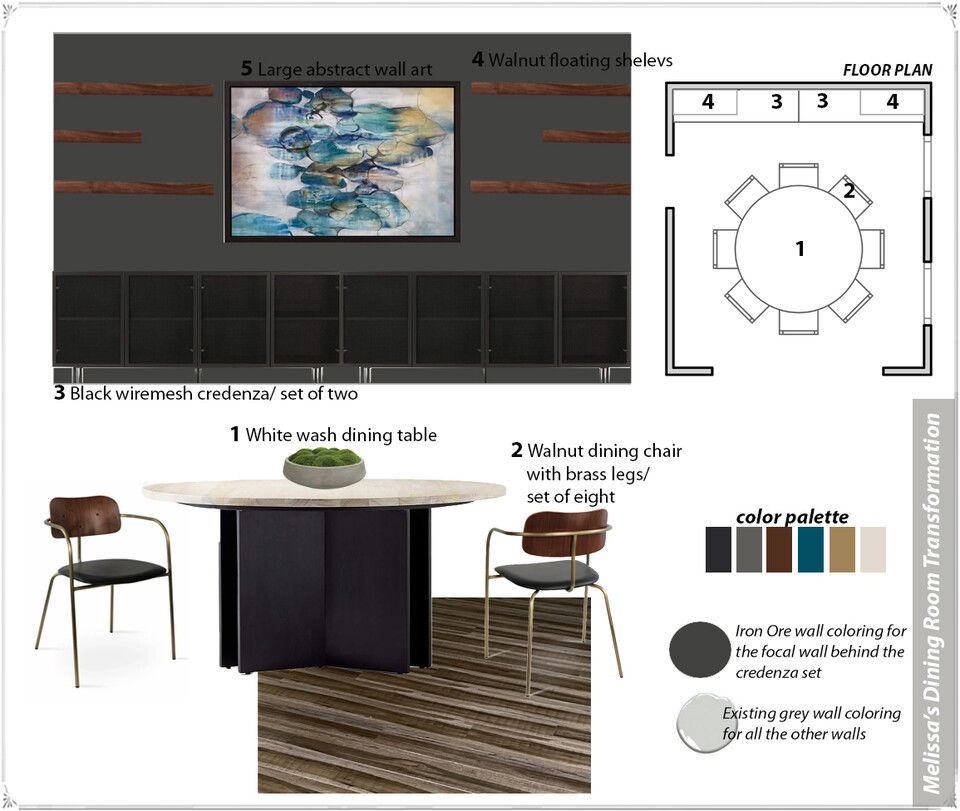 Contemporary Modern Wooden Dining Room Franzi K. Moodboard 1 thumb