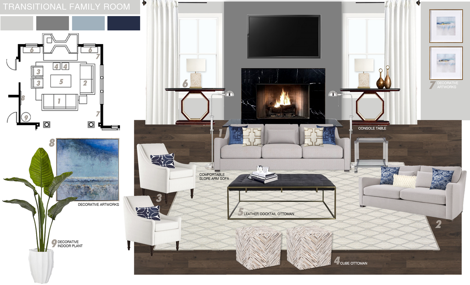 Transitional Cozy Living Room Design Picharat A.  Moodboard 2 thumb