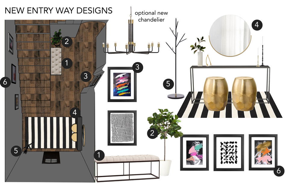 White Transitional Entry Way Courtney H. Moodboard 2 thumb