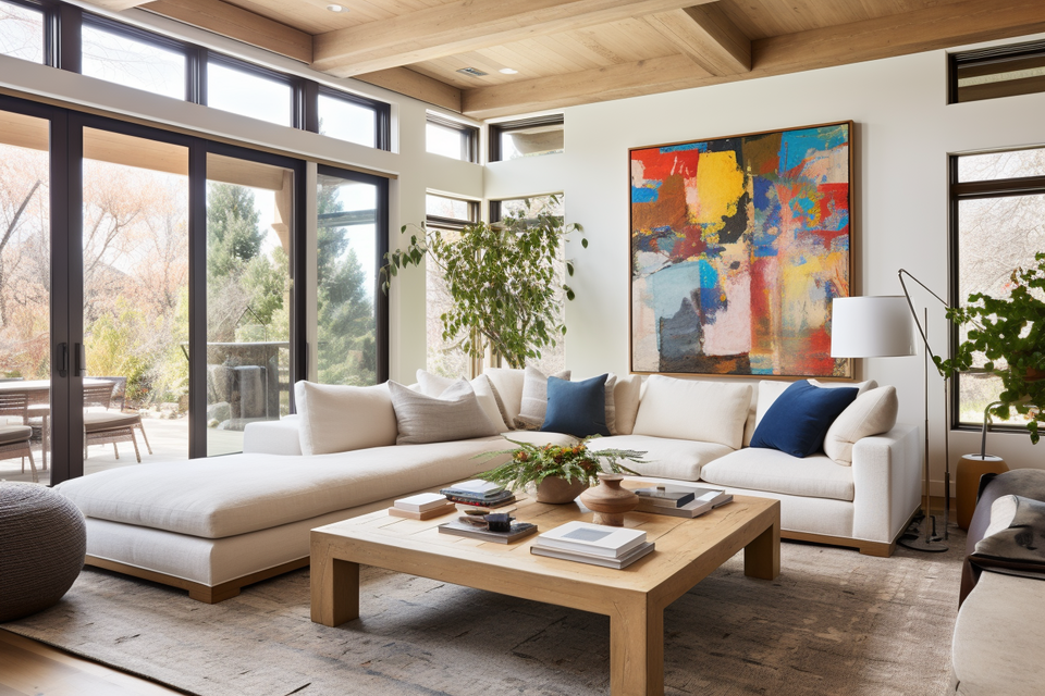 Contemporary Living Room Project with Art