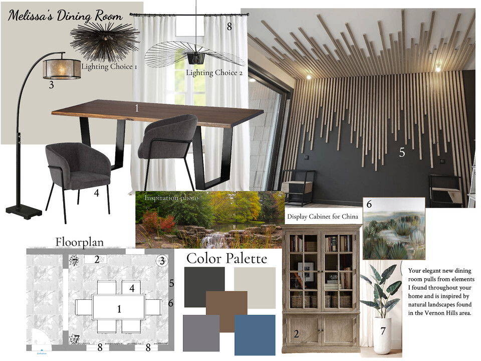 Comedor de Madera Moderna Contemporánea KaSonndra L. Tablero de Ánimo 2 miniatura