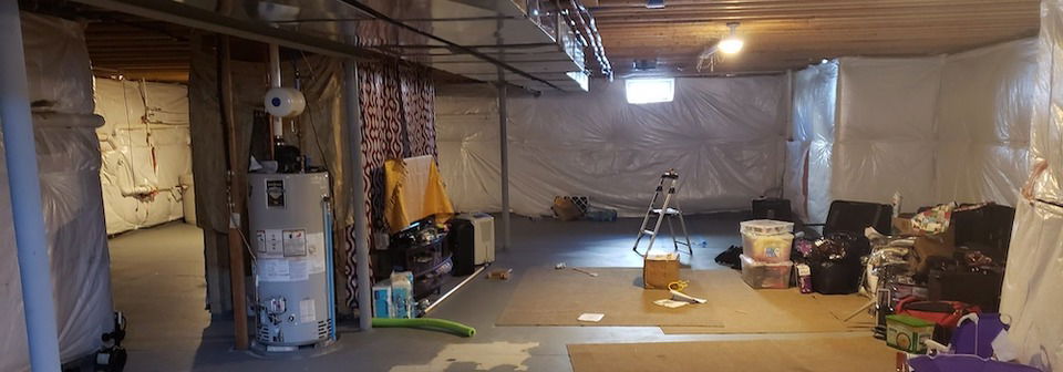 Family Home Creative Basement Design- Before Photo