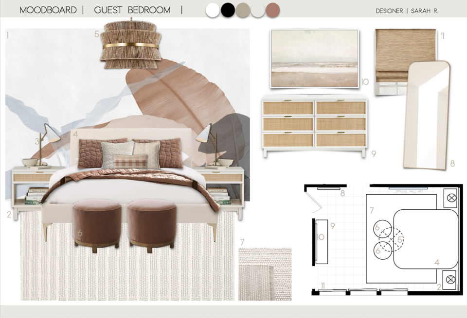 Modern Neutral Bedroom Design Sarah R. Moodboard 2 thumb