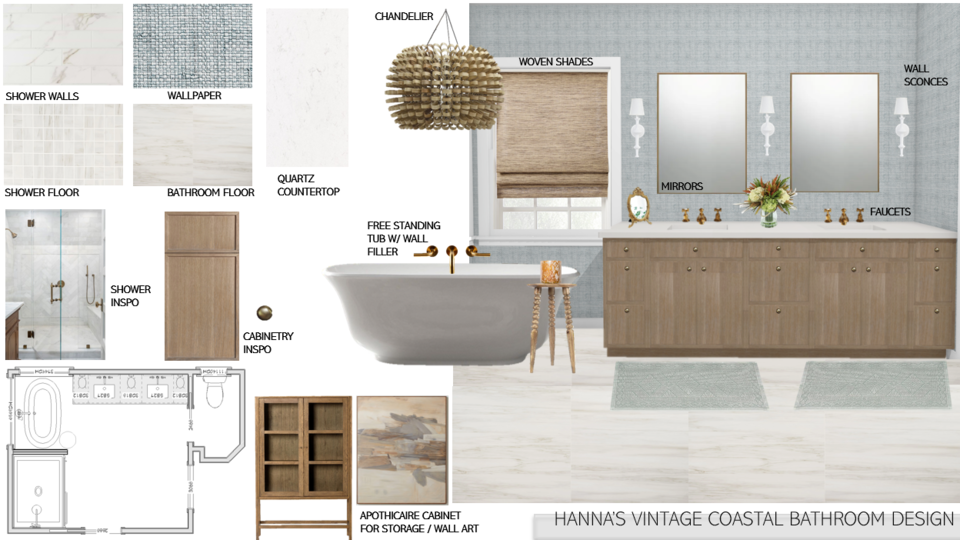 Vintage Coastal Bathroom Remodel Berkeley H. Moodboard 2 thumb