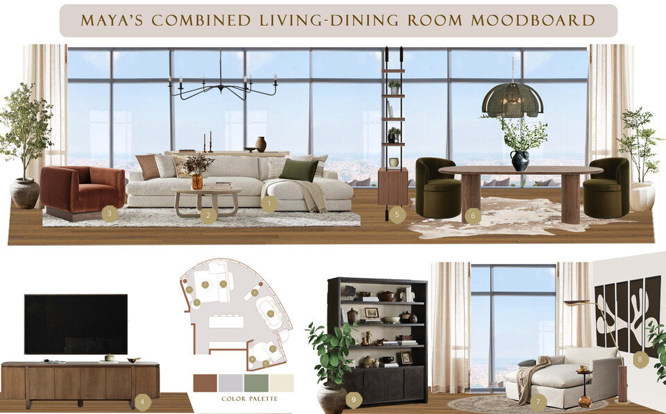 Sleek & Functional Modern Apartment Remodel Nada M. Moodboard 2 thumb