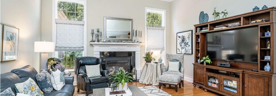 Transitional Modern Living and Dining Room Transformation- Before Photo