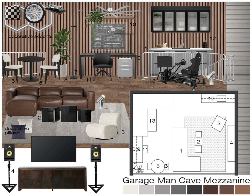 Modern Luxury Man Cave Lounge Selma A. Moodboard 1 thumb