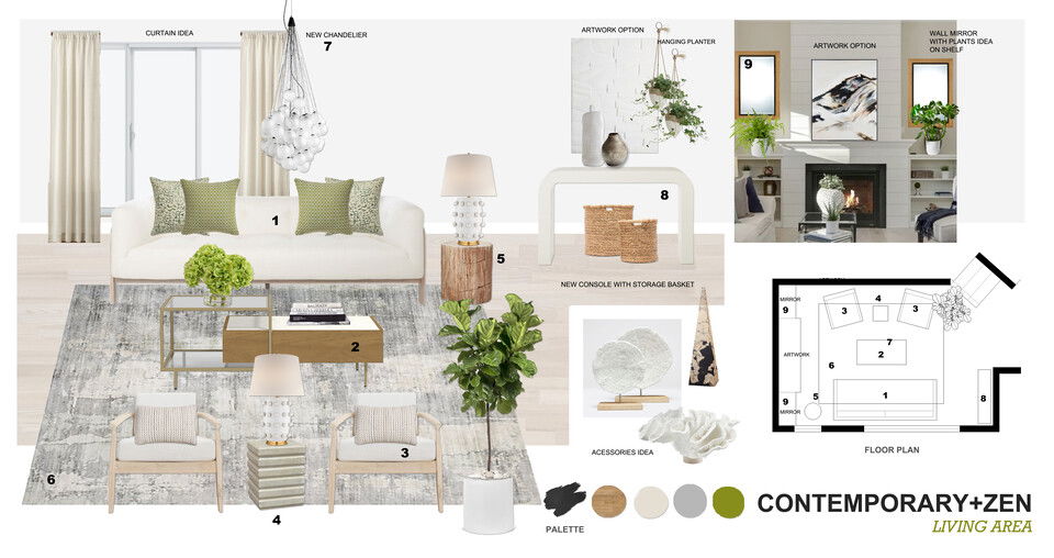 Natural Zen Apartment Interior Design Ibrahim H. Moodboard 2 thumb