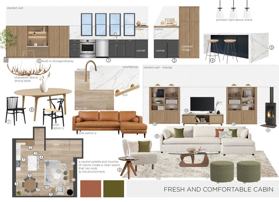 A Frame Cabin Interior Design Maya M. Moodboard 2 thumb