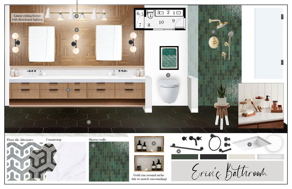 Renovación de baño masculina y cómoda Casey H. Tablero de inspiración 1 miniatura