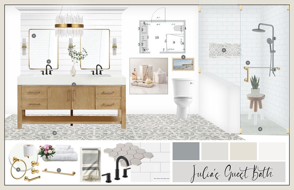 Modern French Country Guest Bathroom Design Casey H. Moodboard 1 thumb